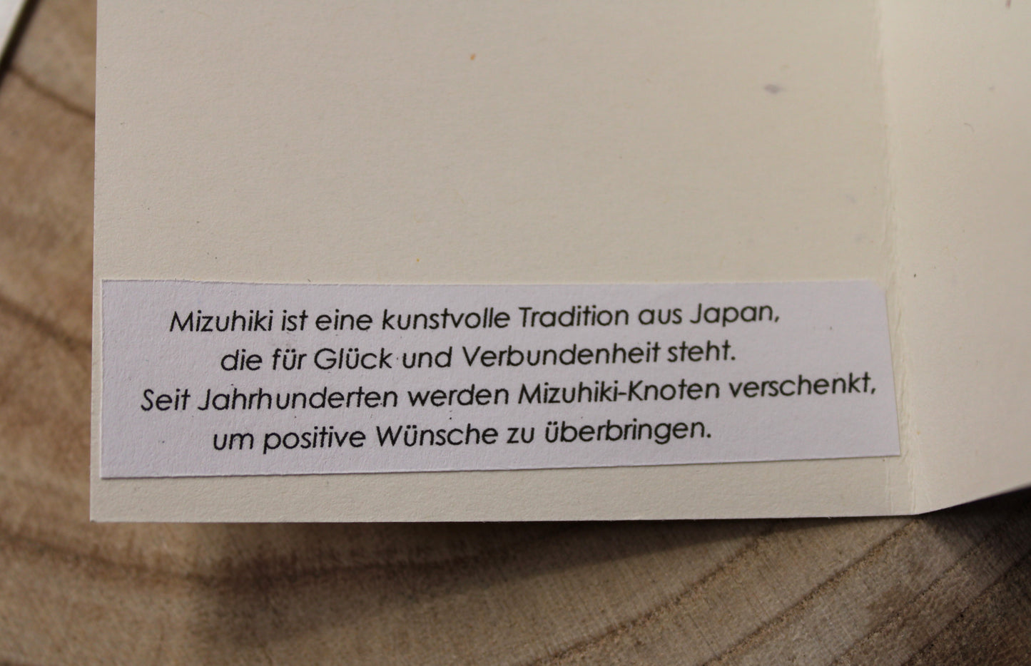 Mini-Karte mit Mizuhiki-Herz – Perfekte Geschenkbeilage