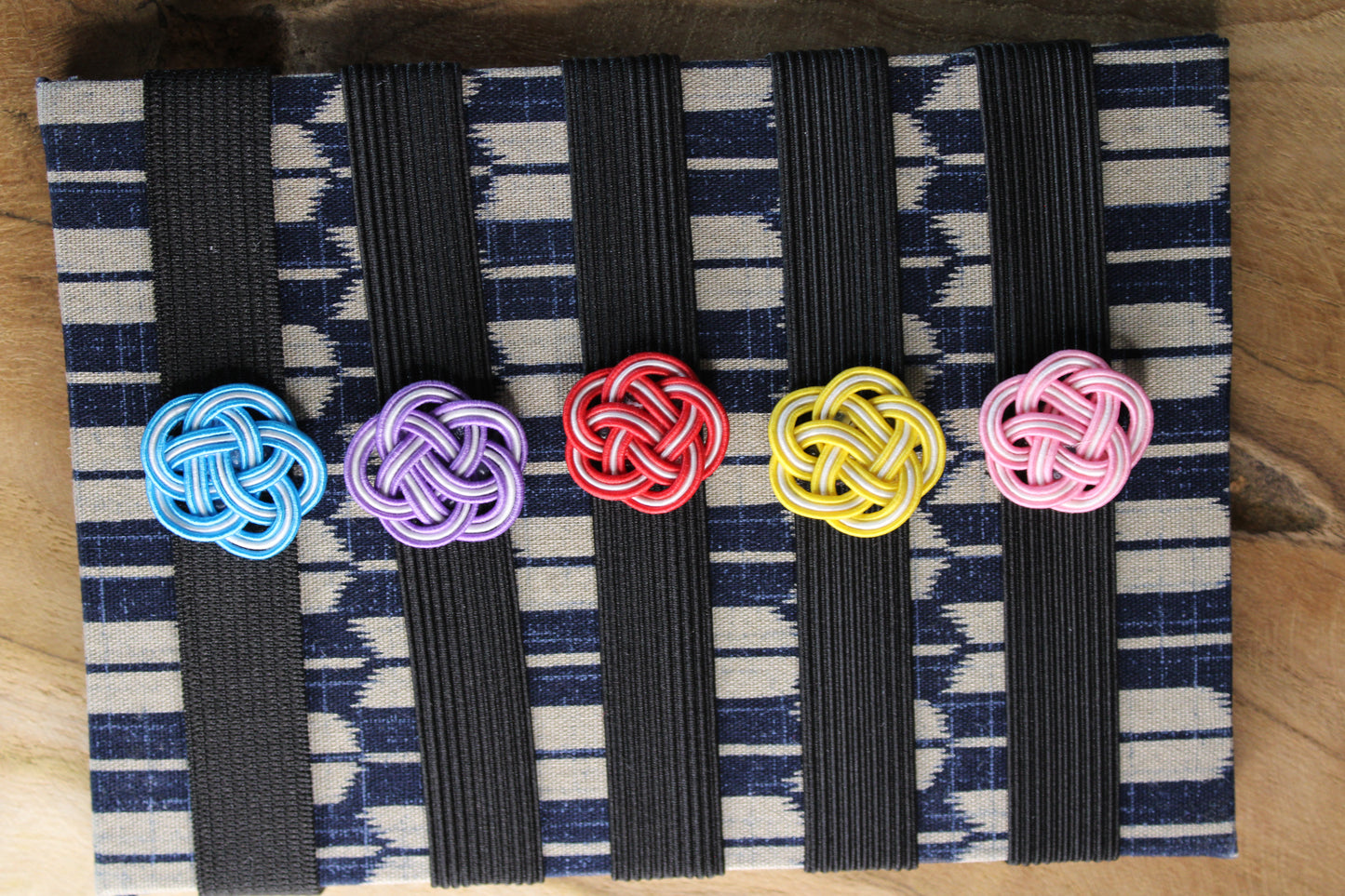 Traditionelles Mizuhiki Buch Band – Blumendesign für Notizbücher & Goshuincho A6