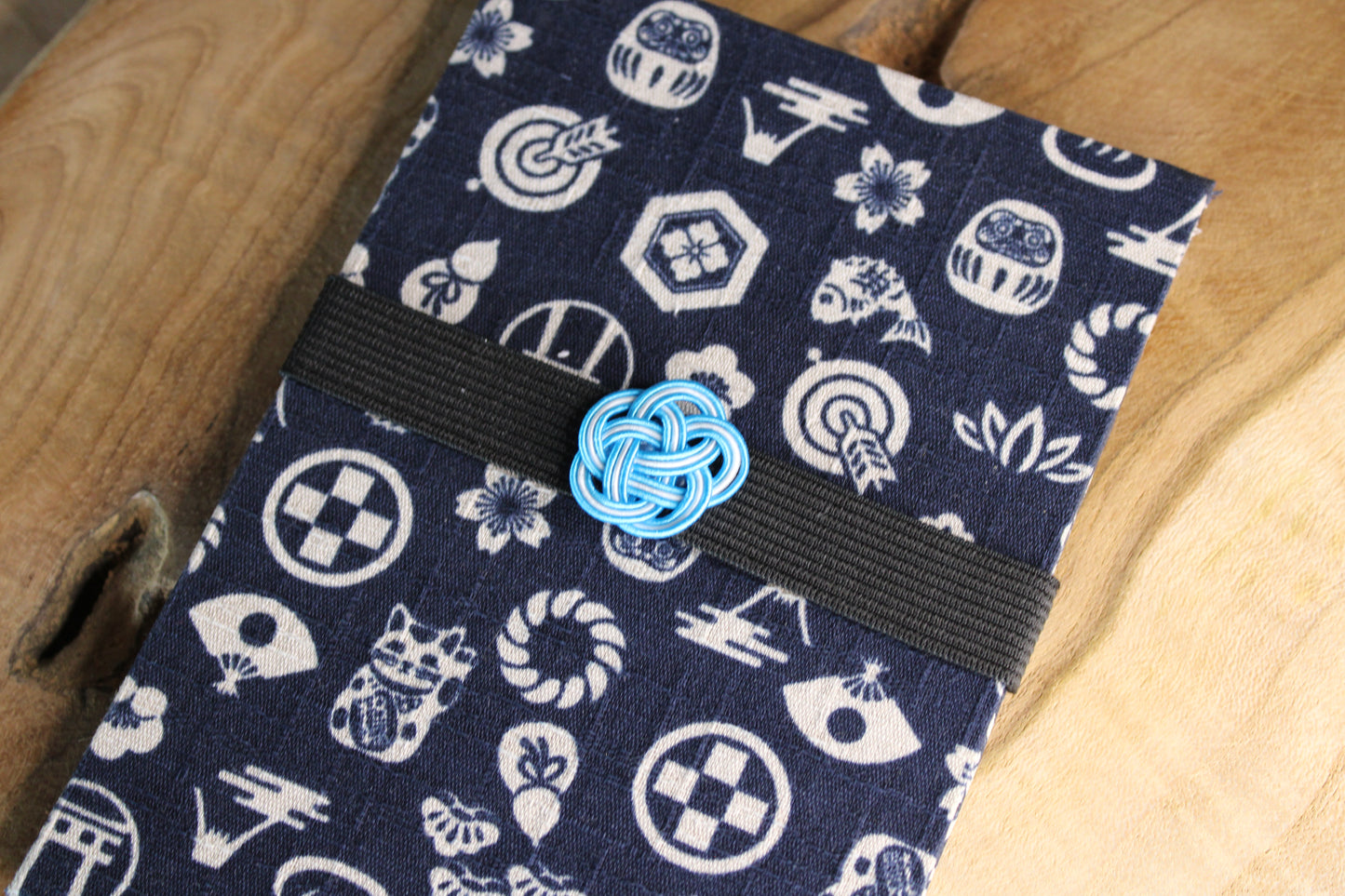 Traditionelles Mizuhiki Buchbänder – Blumendesign für Notizbücher & Goshuincho A6