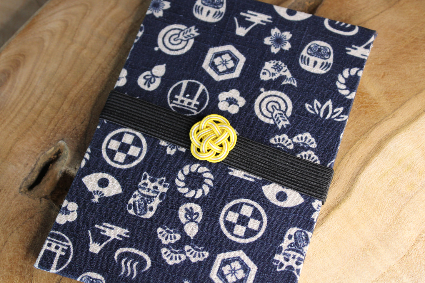 Traditionelles Mizuhiki Buch Band – Blumendesign für Notizbücher & Goshuincho A6