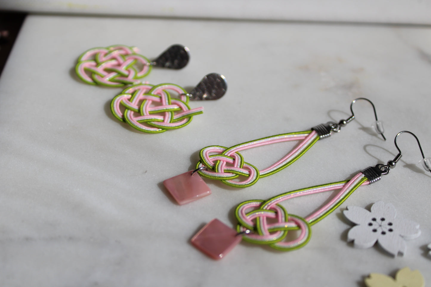 Awaji Knot Earrings – Sanshoku Dango | Spring Collection
