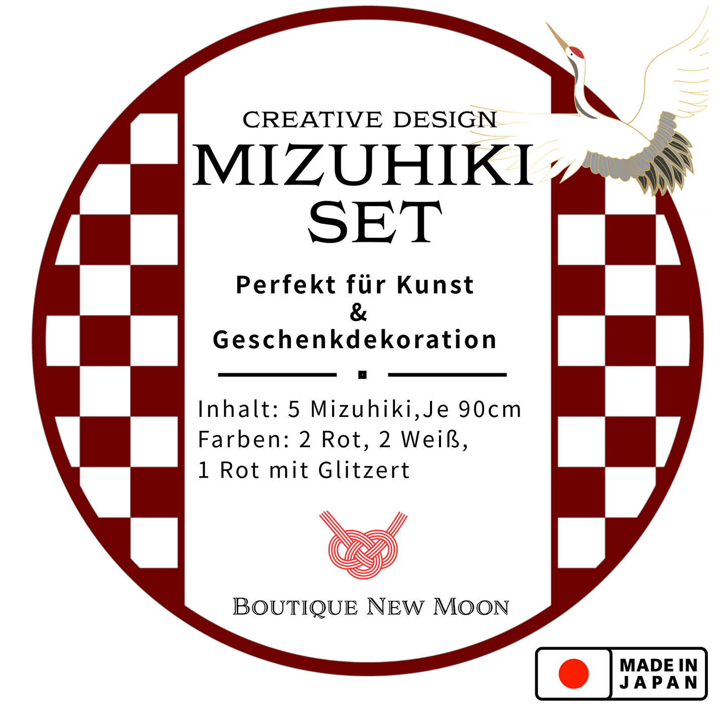 Mizuhiki-Kordel set: Rot
