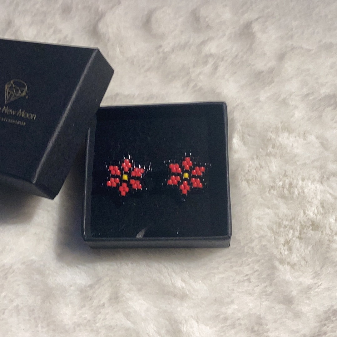 poinsettia earrings
