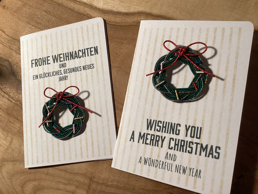 Christmas Edition - Weihnachtskranz  – A6 Grußkarte mit Magnet