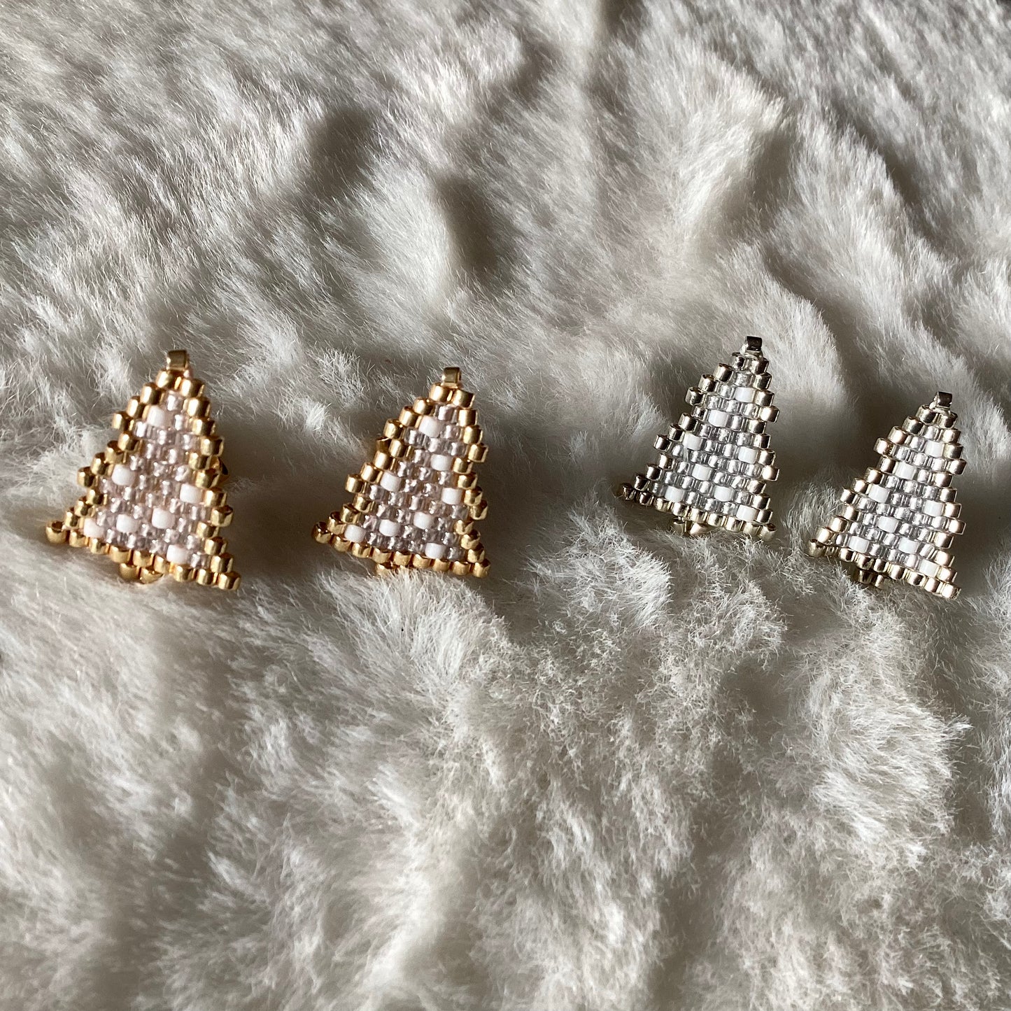 Tannenbaum-Motiv Perlenohrstecker für stilvolle Weihnachten