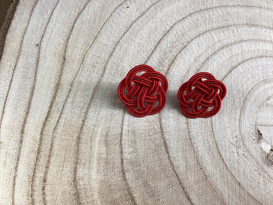 Mizuhiki UME-Motiv Ohrstecker