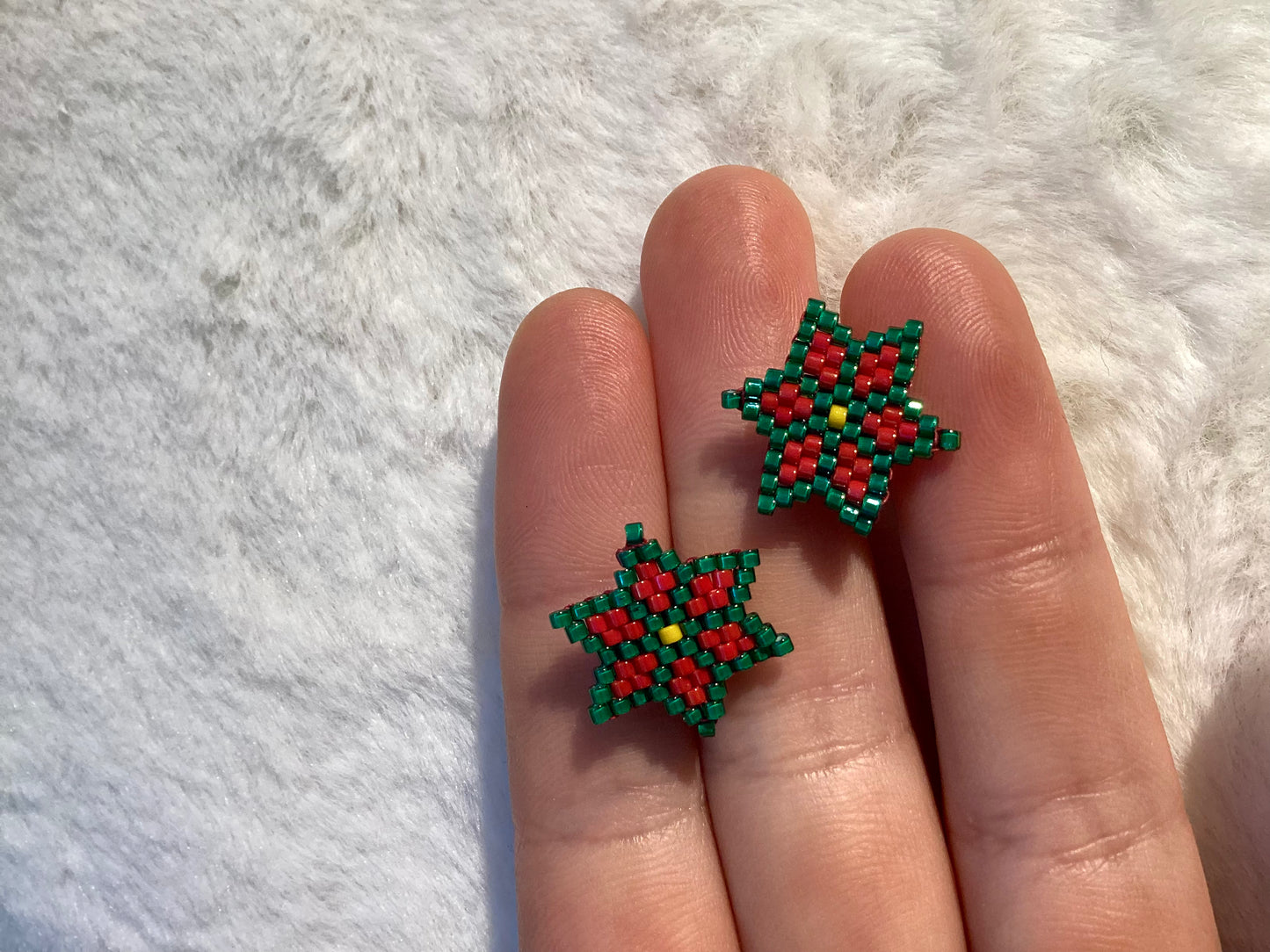 poinsettia earrings