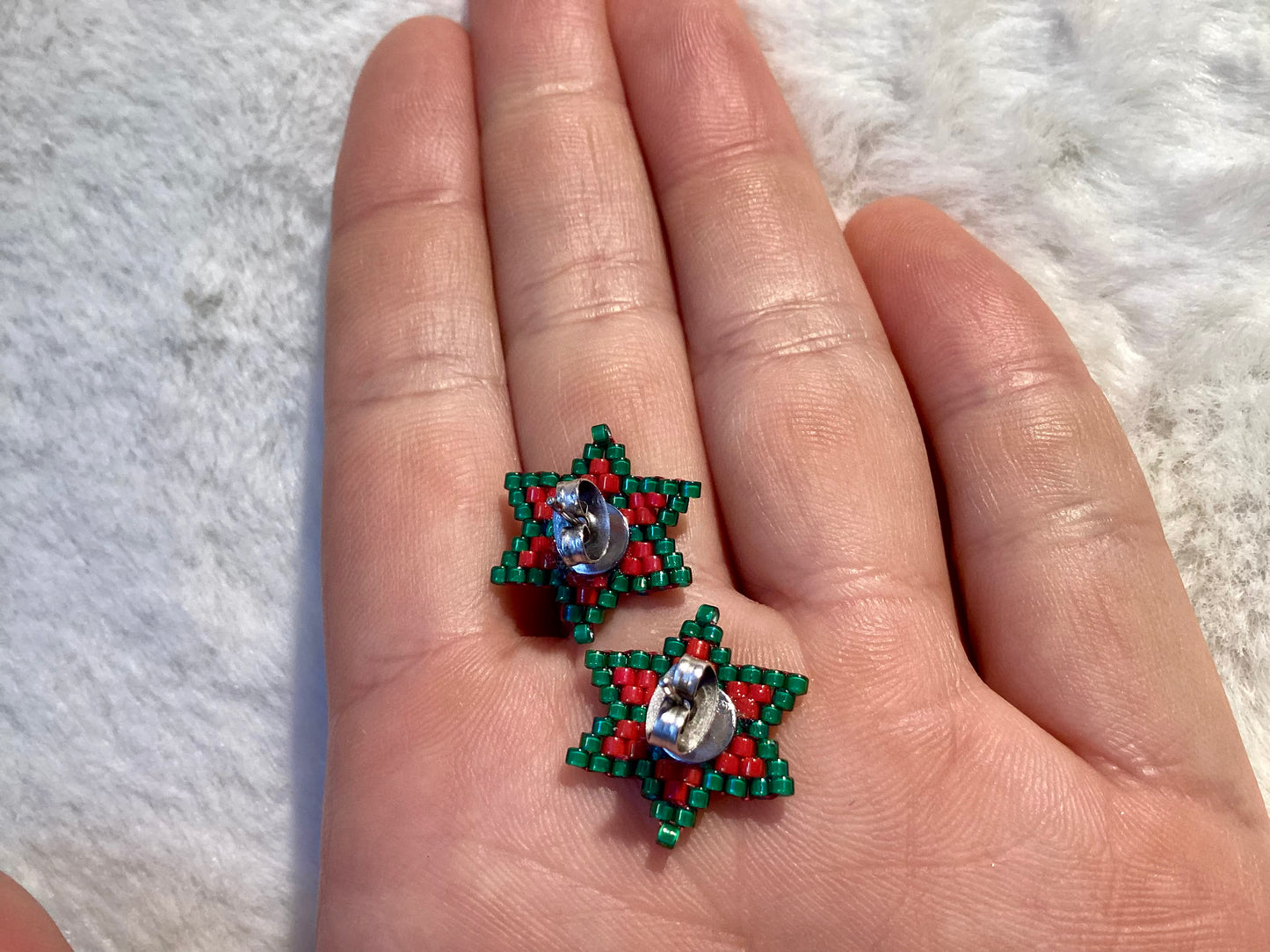 poinsettia earrings