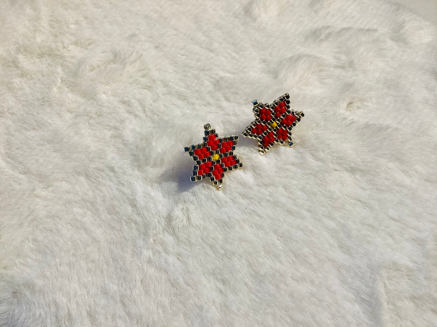 poinsettia earrings