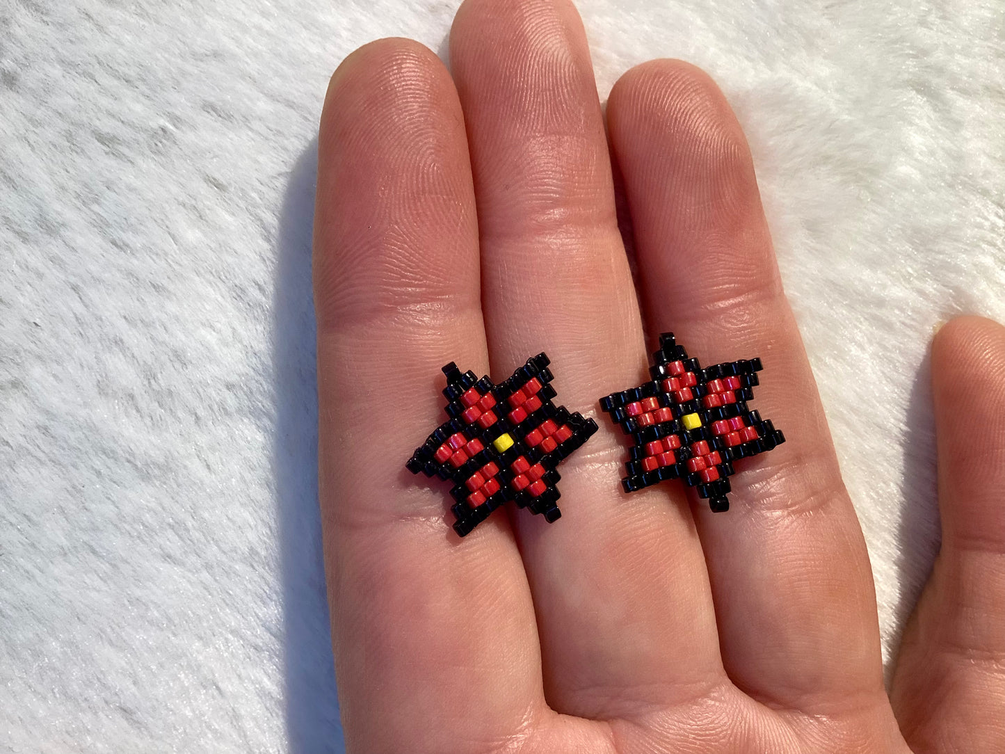 poinsettia earrings