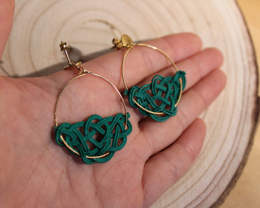 NEW COLORS!! Mizuhiki MATSU earrings with gold ring, various colors