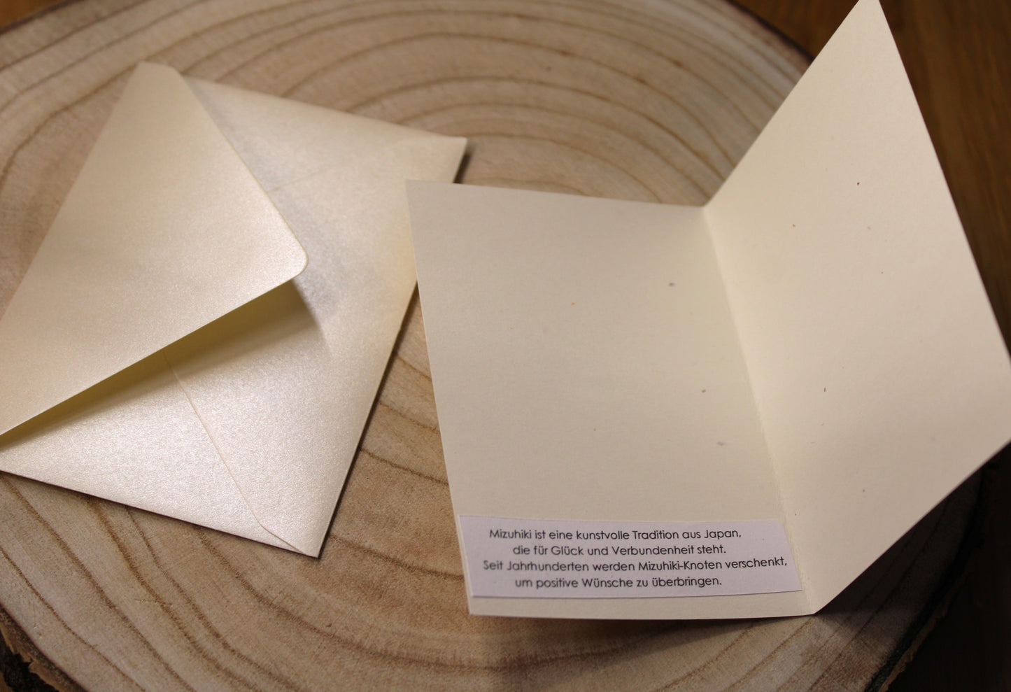 Mini-Karte mit Mizuhiki-Herz – Perfekte Geschenkbeilage