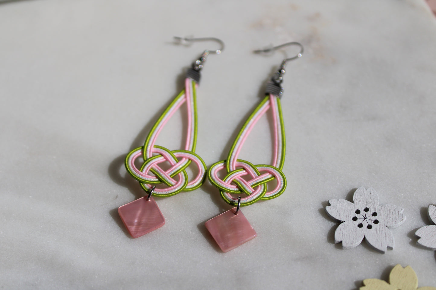 Awaji Knot Earrings – Sanshoku Dango | Spring Collection